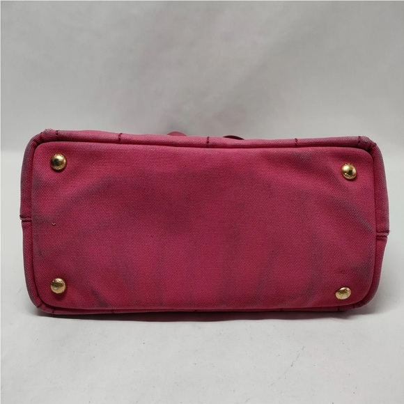 Prada Pink Canvas Canapa Small Two Way Tote/ Shoulder Bag WITH STRAP!!!! - Picture 5 of 9